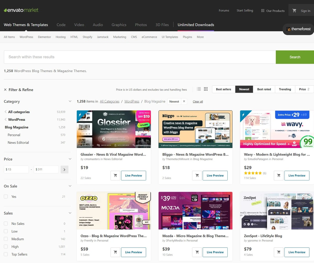 themeforest product image
